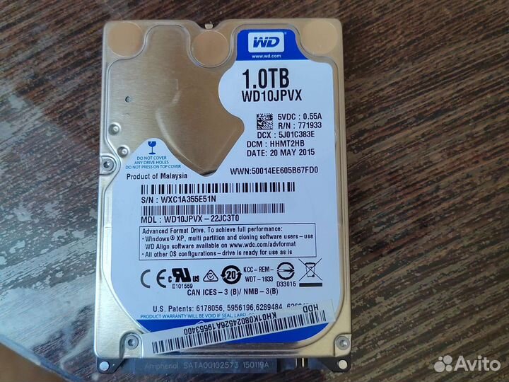 Жесткий диск HDD 1 тб