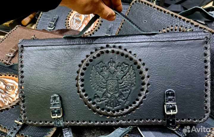 Кожаная скрутка нож+ топор