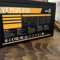 Блок питания aerocool vx plus 650w