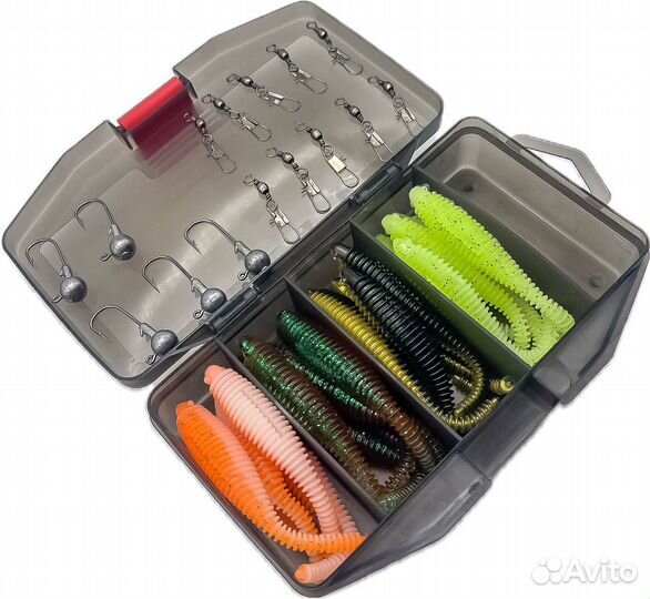 Силиконовые приманки,набор для джига,джиг головки