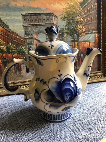 Гжель Чайник заварочный СССР