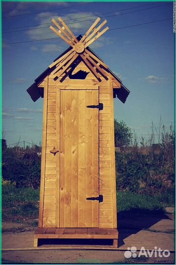 Дачный туалет с декором и установкой цмж 908