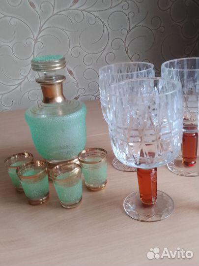 Графин и 4 хрустальных бокала