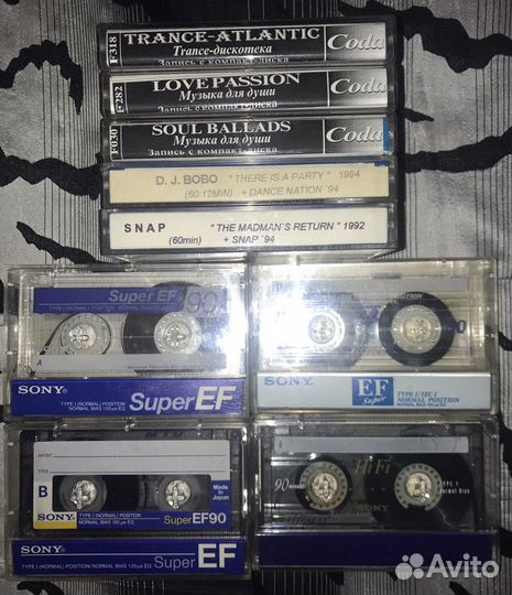 Аудио кассеты TDK, sony с записью
