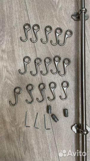 Икеа финторп рейлинг 79 см -3шт,крючки 15 шт +