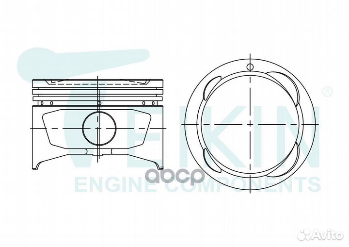 Поршни (к-т 4 шт) toyota