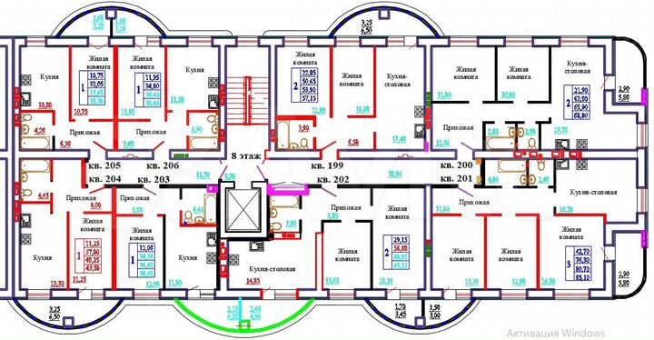 2-к. квартира, 61 м², 8/9 эт.