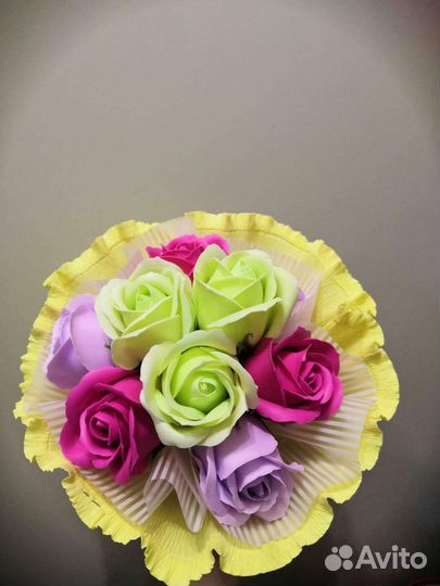 Букет из мыльных роз