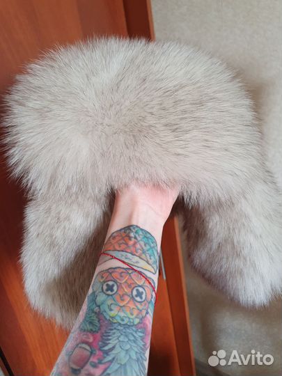 Меховая шапка-ушанка женская