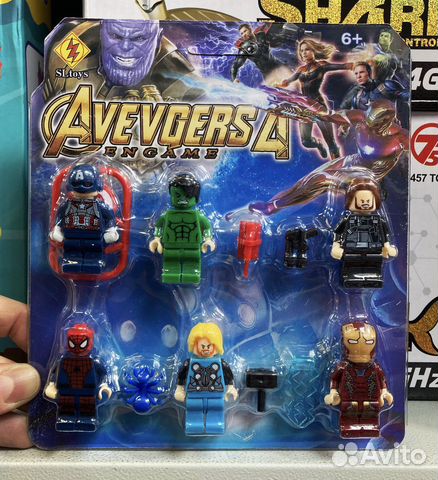 Лего Мстители Супергерои фигурки 6 в 1