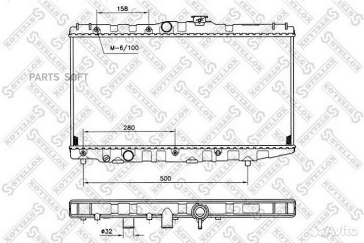 Радиатор Toyota Corolla Carina 1.6 87-92 1025110SX