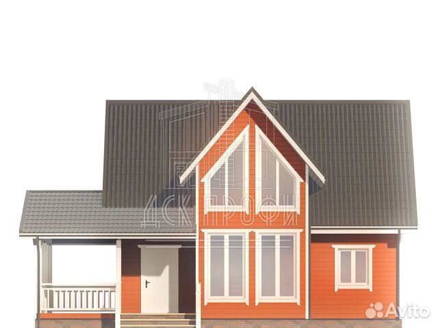 Каркасный дом под ключ 109м2 с террасой