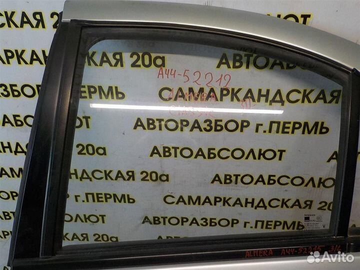 Стекло двери задней левой Nissan Almera Classic