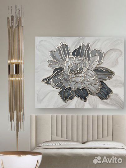 Текстурная картина Пион