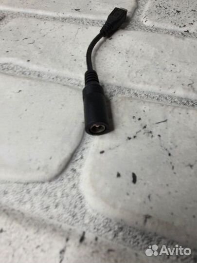 Переходник 5.5х2.1гнездо на microUSB-штекер,20см