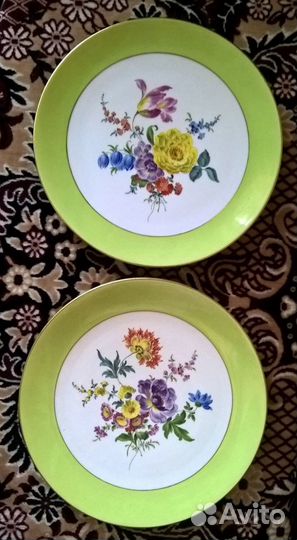 Тарелки-блюда настенные антикварные Meissen