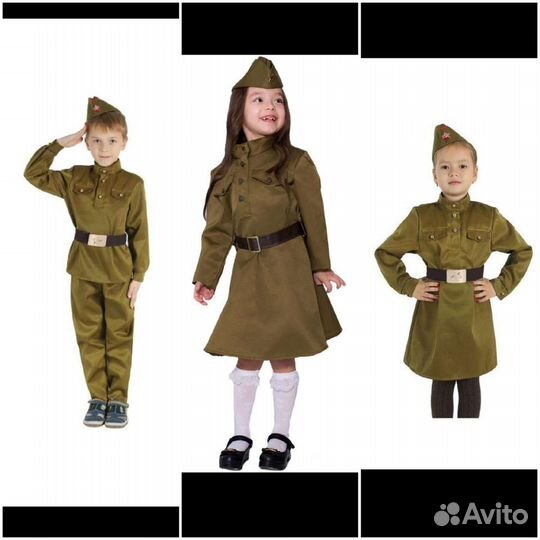 Костюмы на прокат новогодние и военные