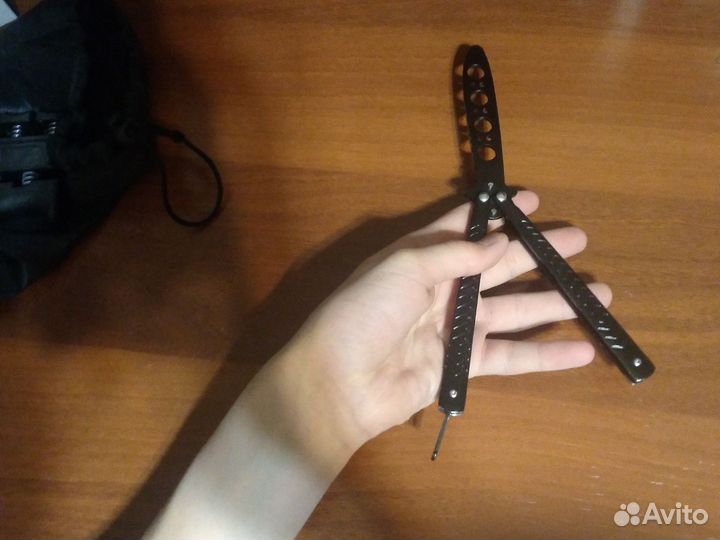 Нож бабочка железный тренеровочный