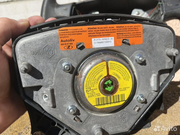 Руль на priora 1 с подушкой