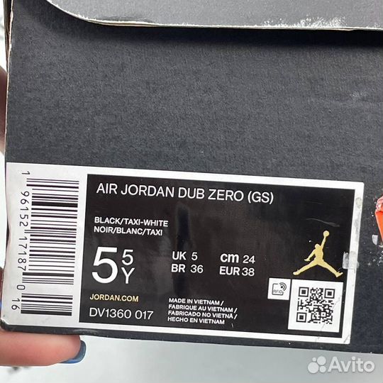 Оригинал 38 eu Nike Air Jordan Dub Zero