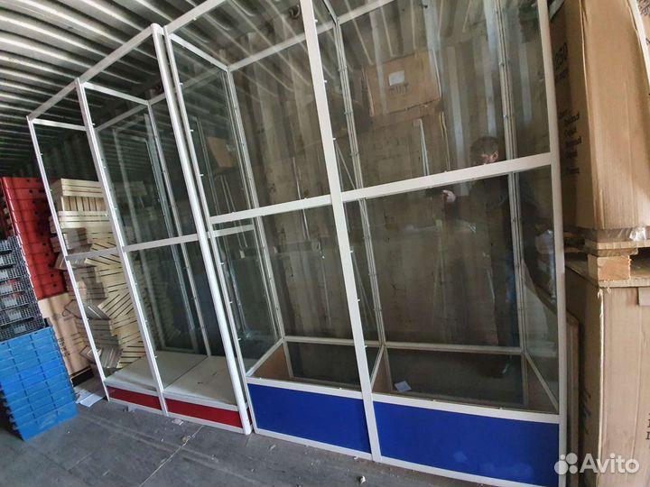 Витрины из профиля б/у 160/240см