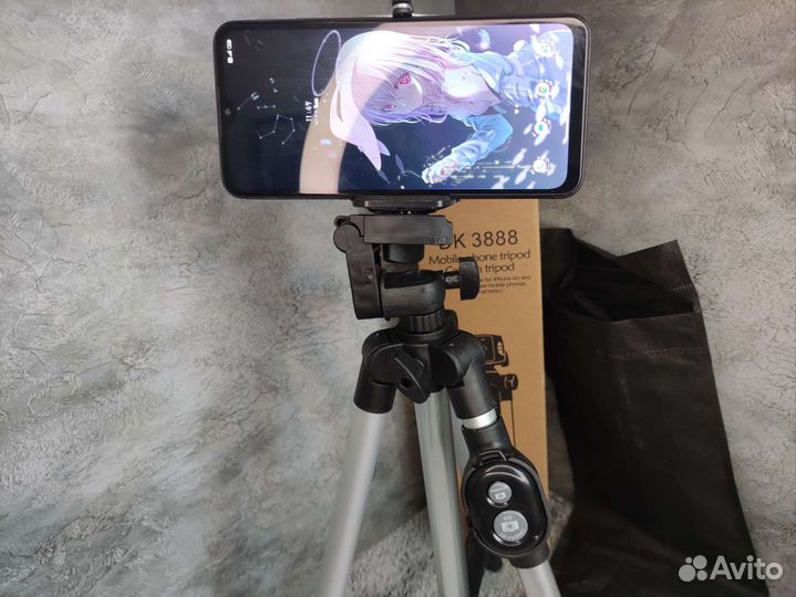 Штатив с ду сельфи пультом + чехол, гарантия,новый