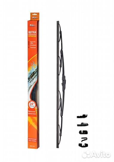 Щетка стеклоочистителя каркасная 600мм крепление h