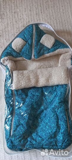 Зимний конверт в коляску на овчине