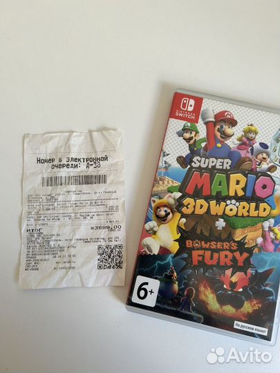 Катрдж Super Mario 3D World nintendo switch
