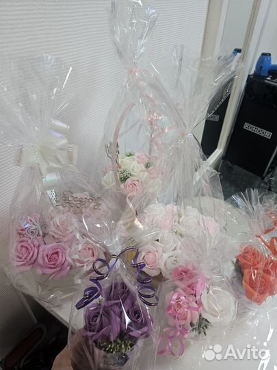 Мыльные букеты из розочек