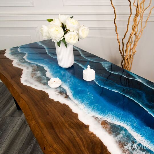 Столы из слэба и эпоксидной смолы оптом / розницу