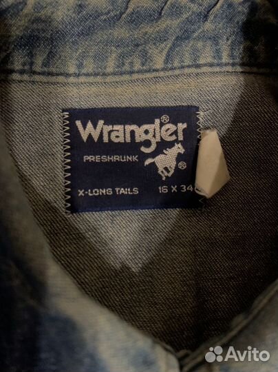 Рубашка Wrangler Made in USA Vintage мужская