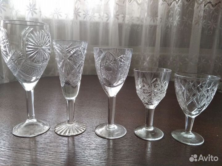 Фужеры. рюмки хрусталь