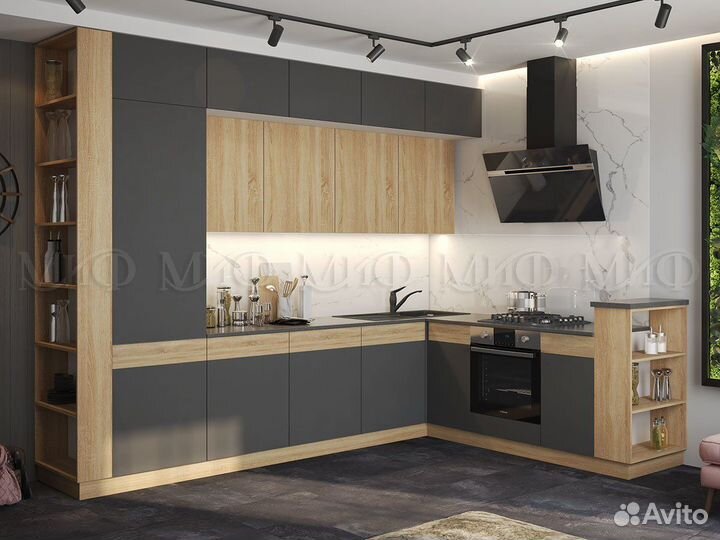 Кухня «Техно-5» 3,2*2,24 м