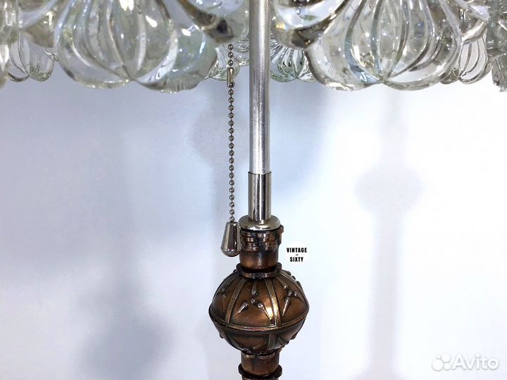 Торшер напольный с абажуром из хрусталя СССР