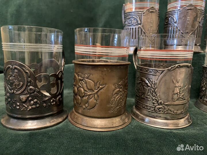 Подстаканники мельхиор алюминий СССР