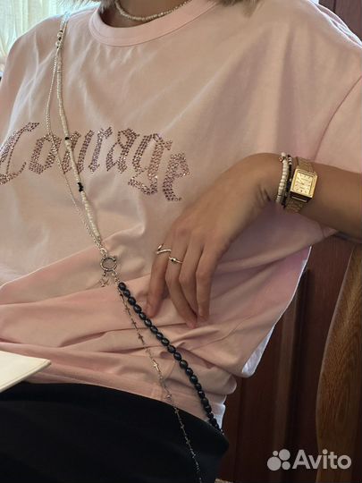 Бодичейн жемчуг, кристалл, цепочка