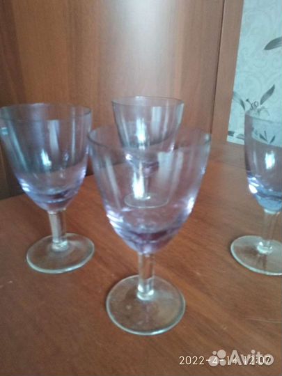 Рюмка на ножке СССР цветное стекло винтаж