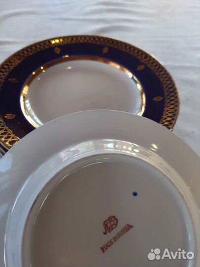 Тарелки кобальт лфз лотос СССР