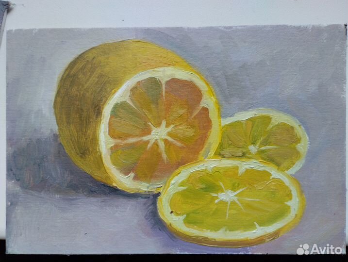 Картина маслом. Лимончик
