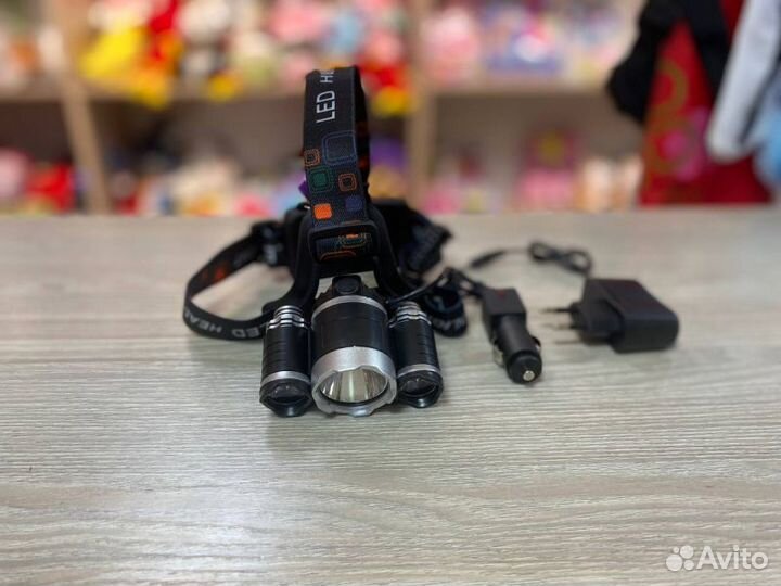 Налобный фонарь Led HeadLight Profi с аккумуляторо