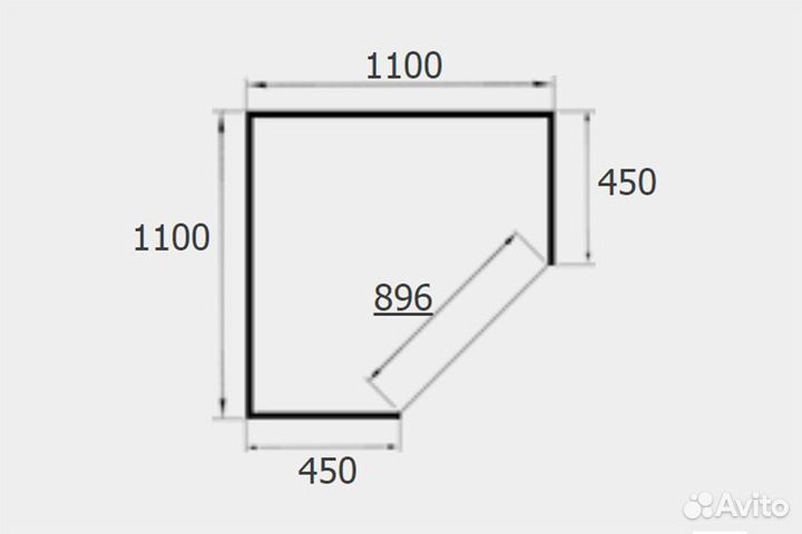 Шкаф угловой двухстворчатый 