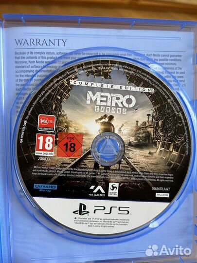Игра metro exodus для приставок ps5 диск