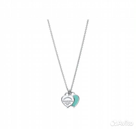 Подвеска Tiffany Blue Double Hearts