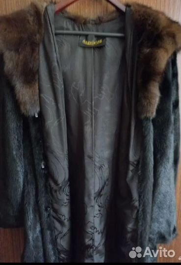 Шуба норковая р. 50 52 с капюшоном