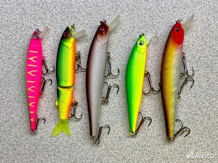 Уловистый набор воблеров на щуку 5 шт (95-113 мм)