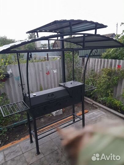 Мангал-казан-гриль-вертело с 3д крышей