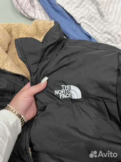 Новая куртка the north face барашка зимняя