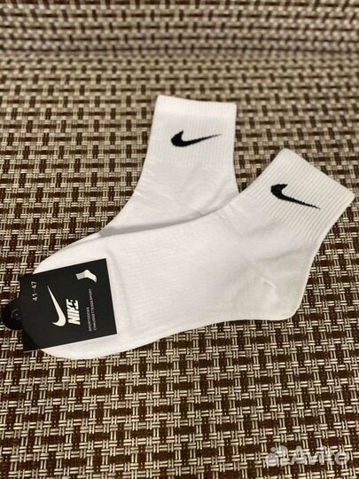 Носки nike высокие белые
