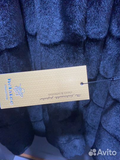 Шуба из эко меха с капюшоном